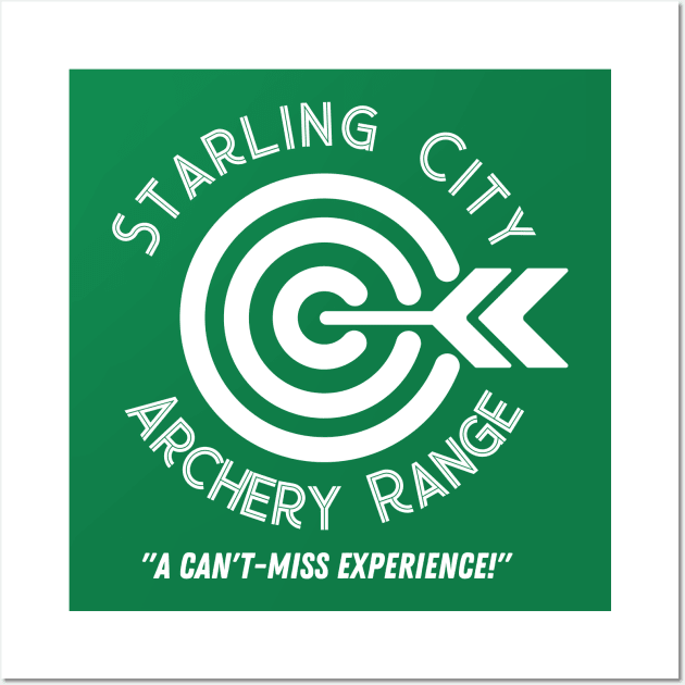 Starling City Archery Range (white) Wall Art by Damn_Nation_Inc